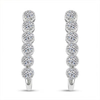 Luxuriant Lab Grown Diamond VS-SI 0.75 ctw Hoop Earrings in Sterling Silver