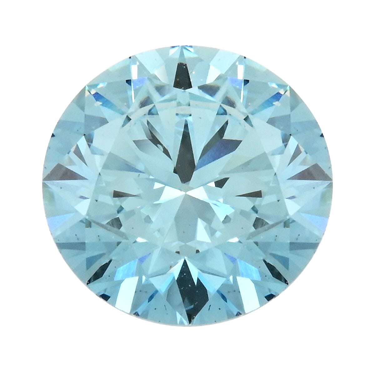 Luxuriant Lab Grown Blue Diamond (Round) (VS1) (IR) 0.50 ctw