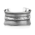 Handmade Braided Cuff Bracelet in Silvertone - Sticky add to cart bar