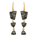 Dendrite Opal Dangle Earrings in Goldtone - Sticky add to cart bar