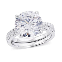 14K White Gold Luxuriant Lab Grown Diamond (F, VS2) Ring (Size 6.0) (5.50 g) 5.54 ctw