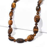 EverTrue Tigers Eye Necklace (18 Inches) in Platinum Bond 210.00 ctw