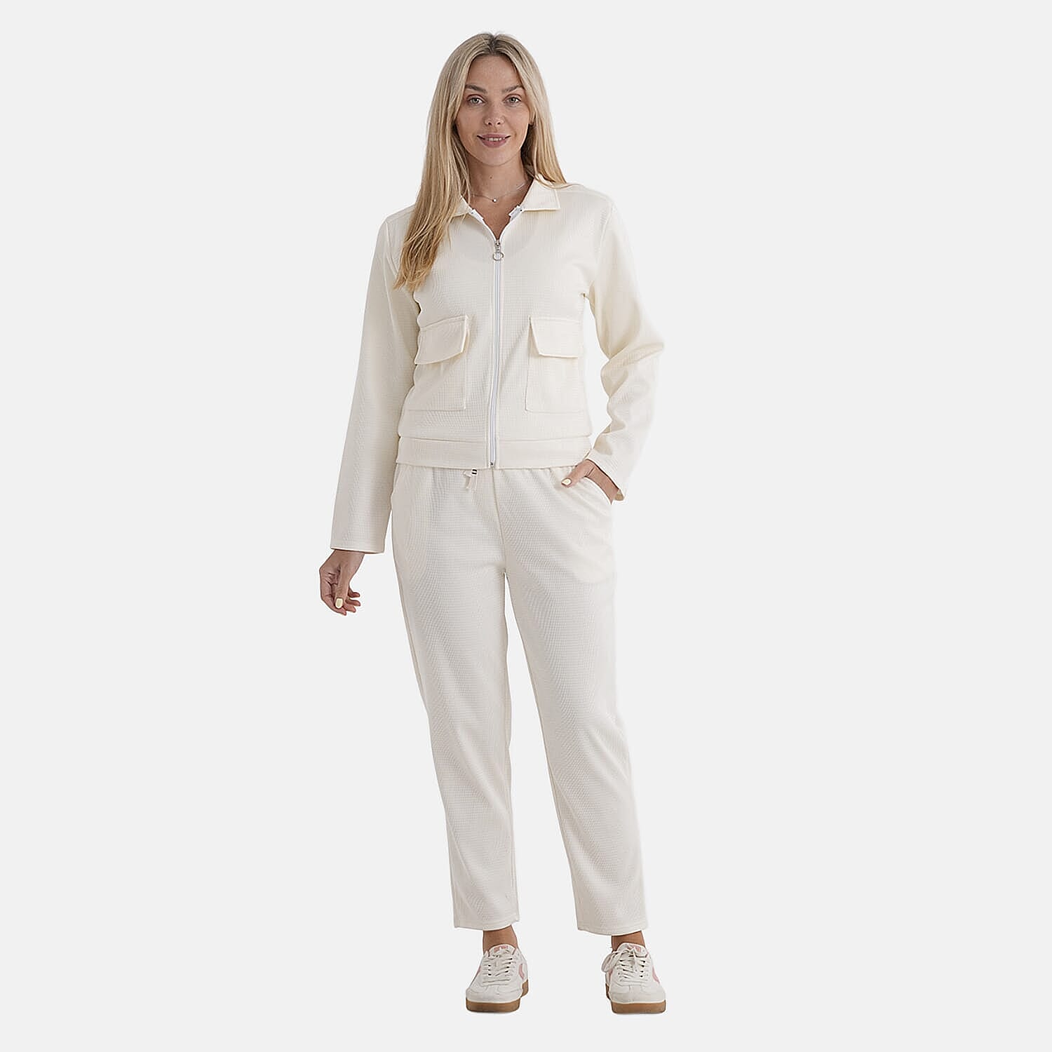 La Marey Cream 2pcs Knit Lounge Set - S/M