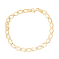 Italian Alternata Kite Grumetta Chain Bracelet in 10K Yellow Gold (7.50 In) 1.75 Grams - Sticky add to cart bar