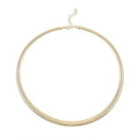 Italian 10K Yellow Gold Graduated Mesh Collier Chain Necklace (18-20 Inches) (3.69 Grams)