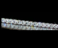 Simulated Diamond Tennis Bracelet in Silvertone 7.50 Inches 5.10 ctw