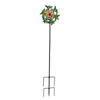 Livmore Iron Hummingbird Spinner Stake (14.17"×13.78"×2.36")