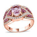 TLV D'Joy Martha Rocha Kunzite, Multi Gemstone Ring in 18K Vermeil RG Over Sterling Silver (Size 10.0) 3.40 ctw - Sticky add to cart bar