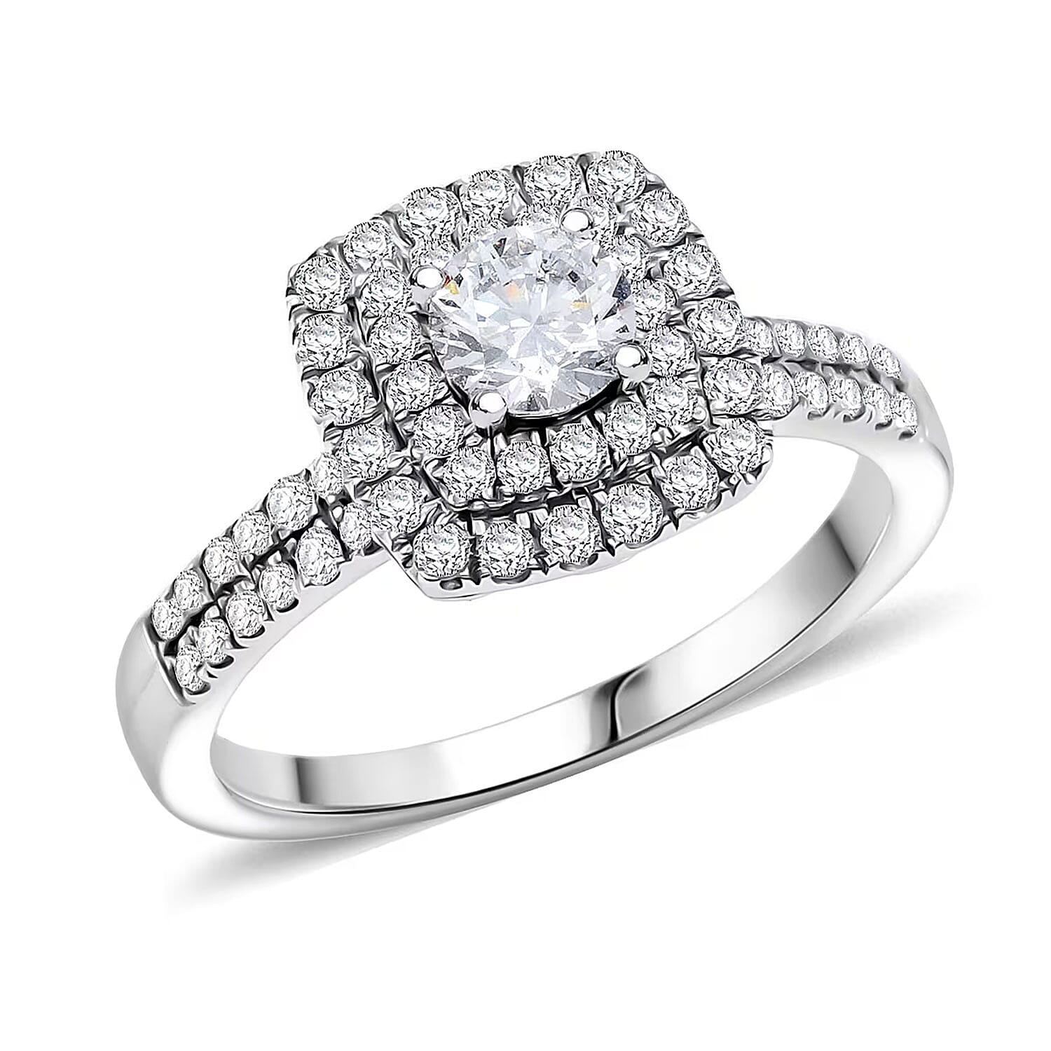 Pre Black Friday Deal NY Closeout 14K White Gold Luxuriant Lab Grown Diamond (E-F, VS) Ring (Size 10.0) 1.00 ctw