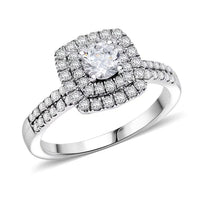 Pre Black Friday Deal NY Closeout 14K White Gold Luxuriant Lab Grown Diamond (E-F, VS) Ring (Size 10.0) 1.00 ctw