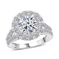 Luxuriant Lab Grown Diamond E-F VS 3.38 ctw Infinite Aura Ring in 14K White Gold 5.72 Grams - Sticky add to cart bar
