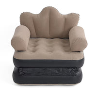Gray Inflatable Lounge Chair with Detachable Footrest (70"x25.20"x9.45")