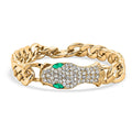 Blue and White Austrian Crystal Bracelet in Goldtone (10.50 In) - Sticky add to cart bar