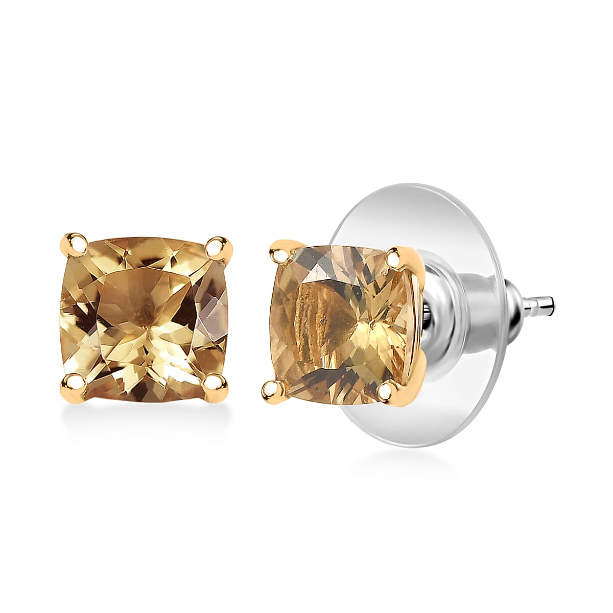 D'Joy Marialite Stud Earrings in 18K Vermeil YG Over Sterling Silver 2.70 ctw