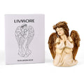 Livmore White Polyresin Prayer Pose Angel Figurine with Lighted Crown (2xAAA Battery not Included) - Sticky add to cart bar