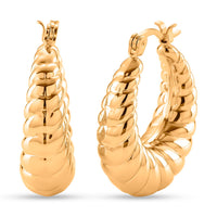 Bold Hoop Earrings in Stainless Steel