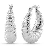 Hoop Earrings in ION Plated YG Stainless Steel