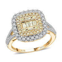 Natural Yellow and White Diamond G VS 1.00 ctw Ring in 14K Yellow Gold (Size 10.0)
