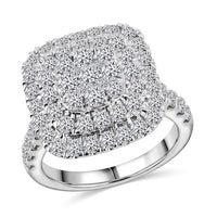 Luxuriant Lab Grown Diamond (G VS) Ring in Sterling Silver (Size 10.0) 2.00 ctw