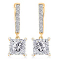 Luxuriant Lab Grown Diamond G VS 4.25 ctw Earrings in 14K Yellow Gold Over Sterling Silver - Sticky add to cart bar