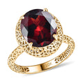 Mirage Collection 10K Yellow Gold Premium Mozambique Garnet Ring (Size 10.0) 5.30 ctw - Sticky add to cart bar