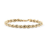 10K Yellow Gold 6mm Rope Chain Bracelet (8.50 In) 7.2 Grams