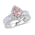 14K White and Rose Gold Luxuriant Lab Grown Pink Diamond (IR) and Lab Grown Diamond (VS1) Ring (Size 10.0) (5.25 g) 2.25 ctw - Sticky add to cart bar