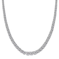 Luxuriant Lab Grown Diamond (G-H, SI) Necklace (18 Inches) in Sterling Silver 7.60 ctw
