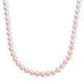 Pink to White Color Shell Pearl Necklace (20 Inches) in Silvertone - Sticky add to cart bar