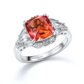 D'Joy Emeraldine Quartz, White Topaz Ring in Platinum Over Sterling Silver (Size 10.0) 5.10 ctw - Sticky add to cart bar
