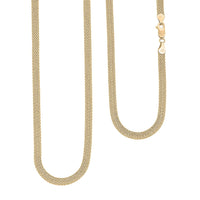 10K Yellow Gold 4.4mm Bismark Necklace 18 Inches 5.64 Grams