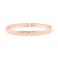 Doorbuster Sterling Silver Diamond Cut Bangle Bracelet (7.50 In) (4.50 g)