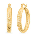 Doorbuster Sterling Silver Diamond Cut Hoop Earrings (2.60 g) - Sticky add to cart bar
