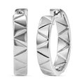 Triangular Architecture Hoop Earrings in 950 Palladium 7 Grams - Sticky add to cart bar