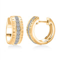 Simulated Diamond Hoop Earrings in Rhodium Over Sterling Silver - Sticky add to cart bar