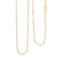 Made in Italy 14K YG Over and Sterling Silver Typhoon Fancy 2mm Chain Necklace 18 Inches 5.19 Grams - Sticky add to cart bar