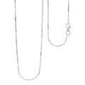 Italian Rhodium Over Sterling Silver 1mm Snake Square 8 Sided Diamond Cut Necklace 18 Inches 3.40 Grams - Sticky add to cart bar