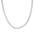Italian Herringbone Necklace in Rhodium Over Sterling Silver 20 Inches 6.44 Grams - Sticky add to cart bar