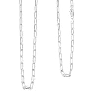 Italian Sterling Silver 3.6mm Paperclip Chain Necklace 20 Inches 10.50 Grams