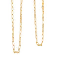 Italian 14K Yellow Gold Over Sterling Silver 3.6mm Paperclip Chain Necklace 18 Inches 9.36 Grams - Sticky add to cart bar