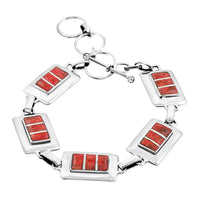 Santa Fe Style Kingman Turquoise Bracelet in Sterling Silver (8.00 In) 1.50 ctw