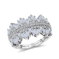 Luxuriant Lab Grown Diamond (G-H, SI) Ring in Rhodium Over Sterling Silver (Size 10.0) 1.50 ctw - Sticky add to cart bar