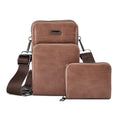 La Marey Black Faux Leather Crocodile Pattern Phone Bag (6.69"x4.33"x2.76") with Woven Strap - Sticky add to cart bar
