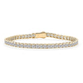 Luxuriant Lab Grown Diamond F VVS2 8.00 ctw Bracelet in 14K Yellow Gold (7.25 In) 12.35 Grams - Sticky add to cart bar
