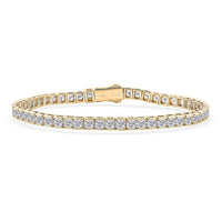 Luxuriant Lab Grown Diamond F VVS2 8.00 ctw Bracelet in 14K Yellow Gold (7.25 In) 12.35 Grams