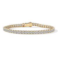 Luxuriant Lab Grown Diamond F VVS2 8.00 ctw Bracelet in 14K Yellow Gold (7.25 In) 12.35 Grams