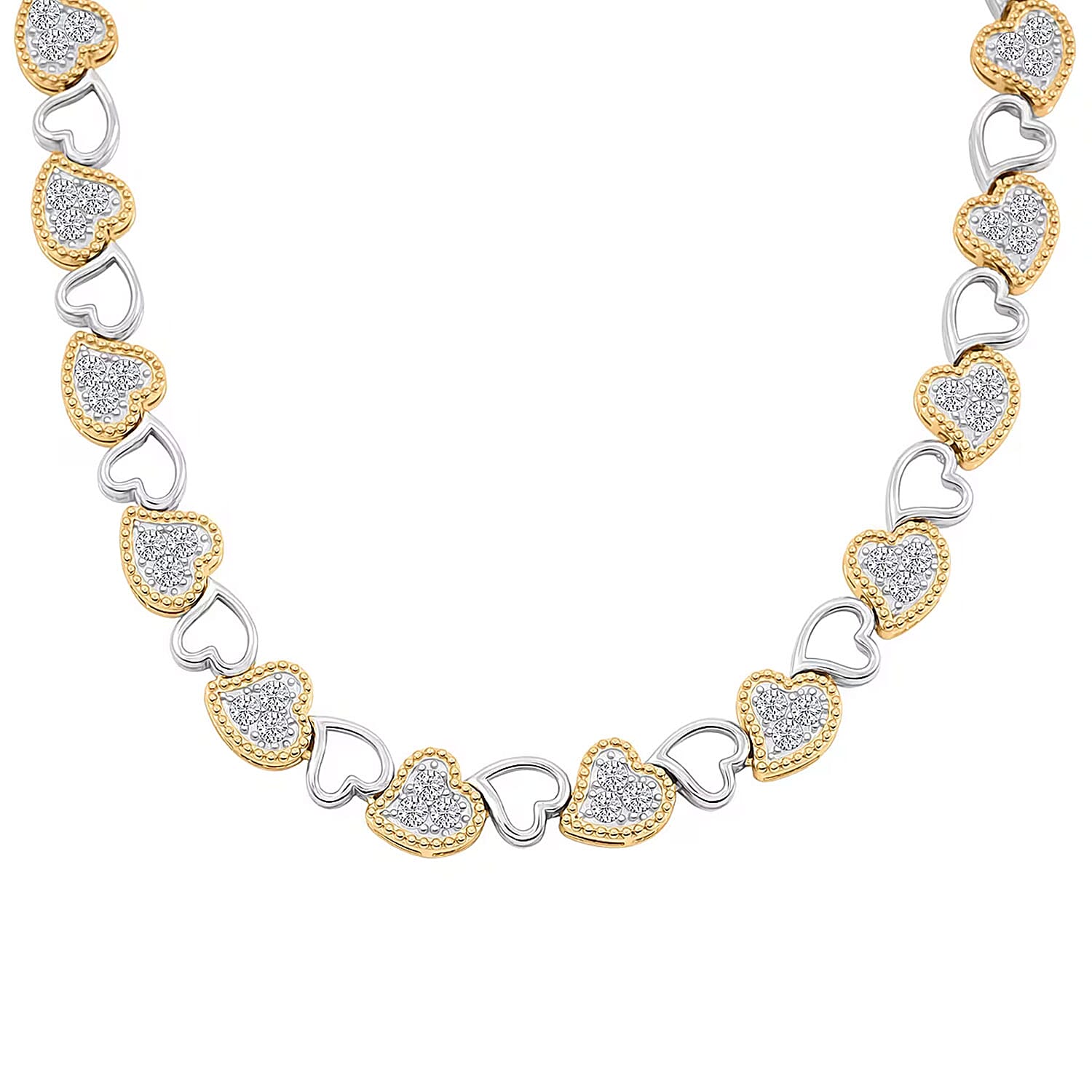 Luxuriant Lab Grown Diamond VS-SI 2.00 ctw Necklace in 14K YG Over and Sterling Silver 16.5 Inches