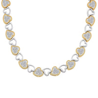 Luxuriant Lab Grown Diamond VS-SI 2.00 ctw Necklace in 14K YG Over and Sterling Silver 16.5 Inches