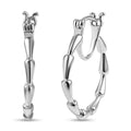 D'Joy Hoop Earrings in Platinum Over Sterling Silver 4.80 Grams - Sticky add to cart bar
