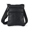 La Marey Black Cowhide Leather Crossbody Bag (7.87"x6.30"x0.39") - Sticky add to cart bar